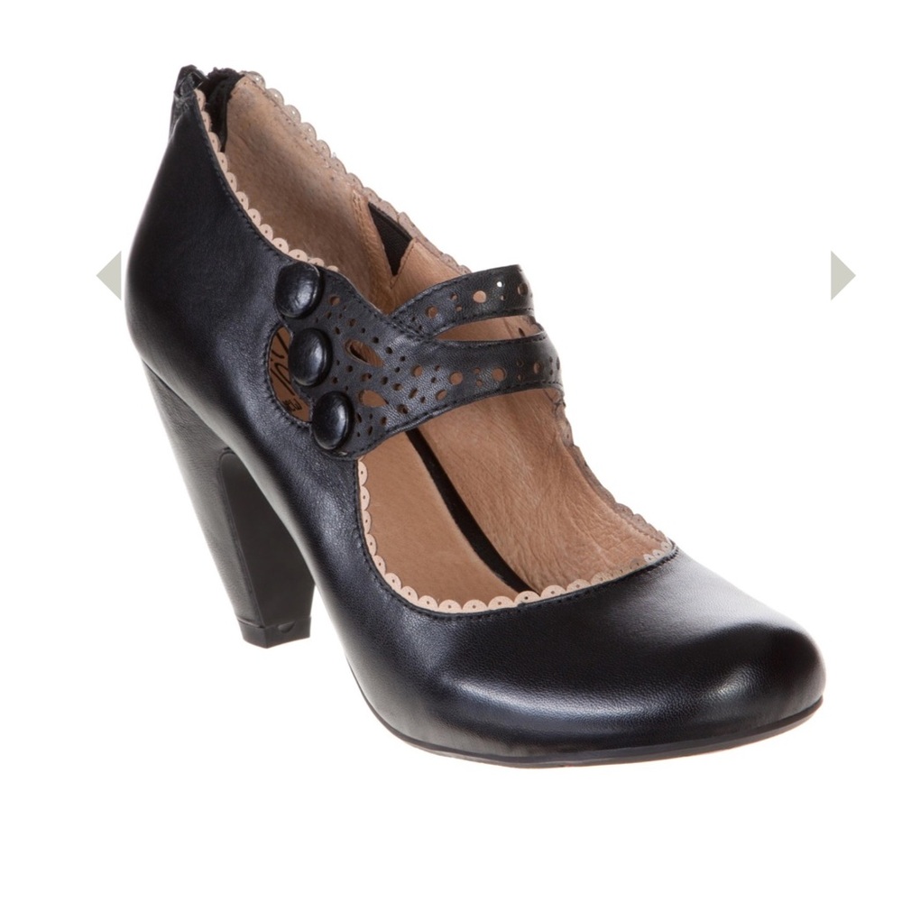 Miz Mooz Starla Black Leather Heel